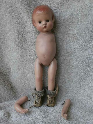 Cute Vintage Effanbee Patsyette Doll Composition Jointed 9 1/2 "