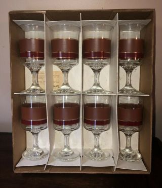 Vintage Hostess Glassware By Libbey Set Of 8 - 12 Oz Goblets
