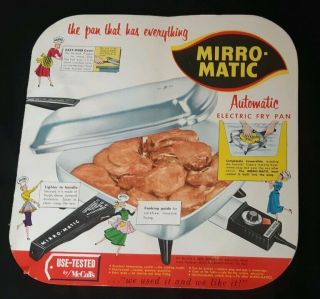 Vintage Mirro - Matic Electric Fry Pan Instructions/recipes