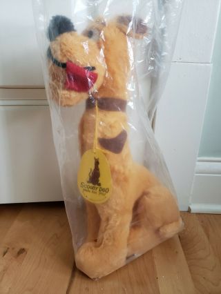 Vintage 1970 Scooby Doo Plush 16 " With Tags Sutton - Hanna Barbera