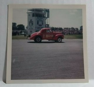 Fred Hurst Drag Racing Car National Trails Raceway Ohio Photograph Vintage 1969