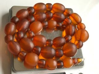 Vintage Beads Necklace Butterscotch Egg Yolk Baltic Amber 80.  33 Gr