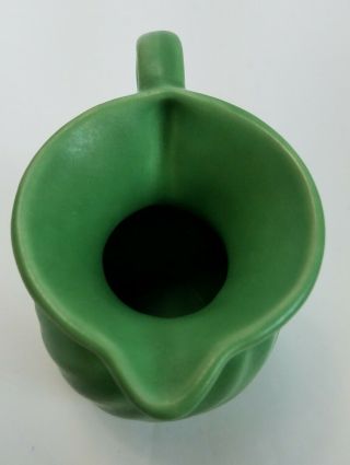 Vintage Ceramic Porcelain Swirl Pottery Creamer Mini Green Pitcher with Handle 5