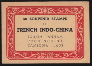 Us Vintage French Indo - China 40 Souvenir Stamp Booklet With Stamp Sheet