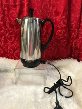 Vintage Farberware Coffee Pot Percolator 142b Superfast 2 - 12 Cup Usa Made