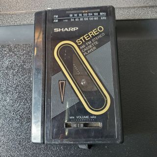 Vintage Sharp Portable Walkman Personal Stereo Cassette Player Jc - 130
