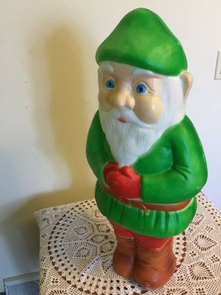 Vintage 28 " Union Products " Don Featherstone " Lighted Blow Mold Elf Gnome