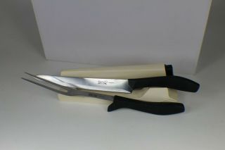 Vintage Wilkinson Sword,  12 " Kitchen Knife & Fork With Self Sharpening Holder
