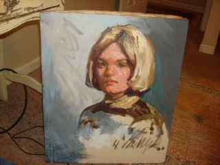 Vintage Oil On Canvas Painting By Listed Artist Helen Van Wyk (1930 - 1994)