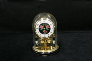 Vintage S Haller Glass Domed Mantel Clock.  No Key,  Not.  - Ydn