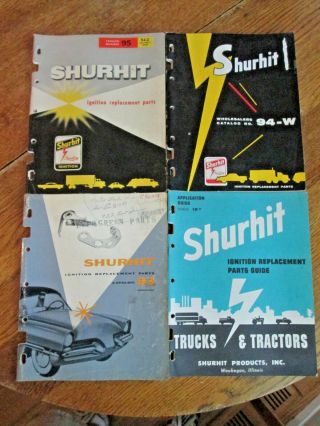 1953 54 55 Shurhit Ignition Catalogs 93 94 - W 95 12t Vintage Application