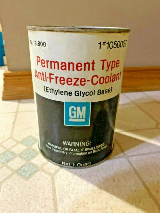 Vntage Oil Can Gm Antifreeze Coolant Can Vintage Gm Can General Motors