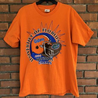 Vintage University Of Florida Gators T - Shirt 1996 Ncaa Football 90s Men Xl