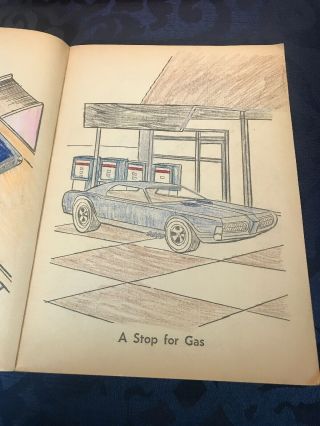 Vintage 1969 Hot Wheels Whitman coloring book 3
