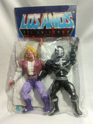 Vtg Motu Skeletor & He - Man Los Amos Del Universo Mexican Ko Bootleg Prince Adam