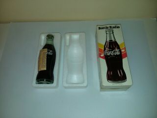 Vtg Coca Cola Bottle Shaped Am Radio In Orginal Box W Card,  Packing