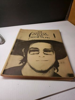 Vintage 1971 Songs Of Elton John And Bernie Taupin Song Book With Pics