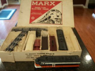 Vintage Marx Steam Type Electric Train Set,  Haven W/original Box