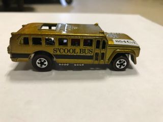 Hot Wheels Vintage Series S’cool Bus Gold 1970 Re - Cast Version.  Case 4