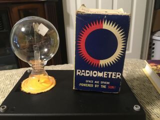 Vintage Radiometer Space Age Sphere W/ Org.  Box Windsor Electronics Sun Powered