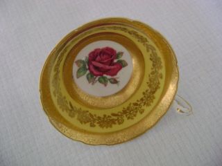 Vintage Paragon Yolk Yellow Border Cup Cup Only Rose Center Gold Gilt
