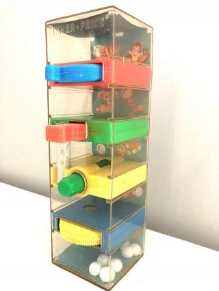Fisher Price Vintage 1971 Tumble Tower Child Kid Puzzle Game Maze Marble