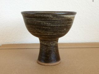 Bruce Anderson Vintage Mid - Century Modern California Studio Pottery Footed Bowl