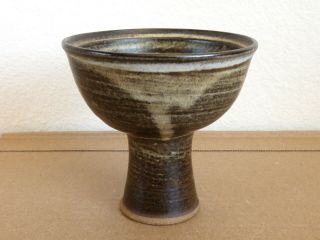 BRUCE ANDERSON VINTAGE MID - CENTURY MODERN CALIFORNIA STUDIO POTTERY FOOTED BOWL 4