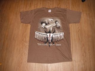 Vintage Brooks & Dunn Concert Brown Shirt Tailgate Tour 2000 Adults Large