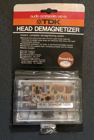 Vintage Tdk Cassette Tape Head Demagnetizer Hd - 01