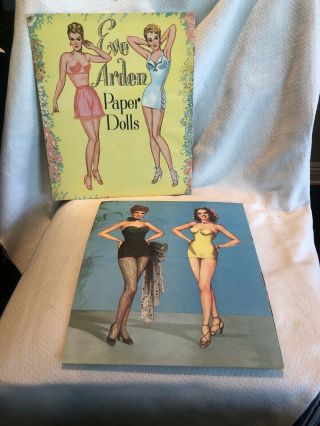 1953 Vintage Eve Arden 158510 & 1953 Linda Darnell 158410 Paper Dolls & Uncut 4