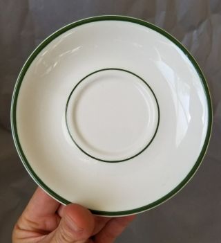 X 8 Vintage Green Striped Buffalo China Restaurant Ware Saucer Only