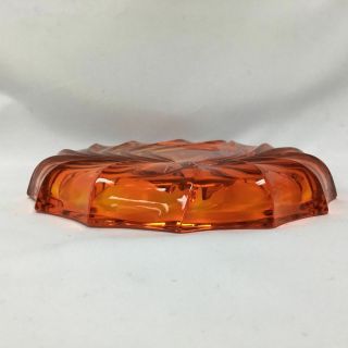 1970s Vintage Viking Ashtray Tangerine Orange Art Glass 4