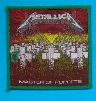 Metallica Master Of Puppets Vintage 1980s Sew On Patch