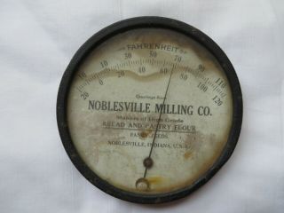Vintage Thermometer Noblesville Milling Co Indiana Bread Pastry Flour Fancy Feed