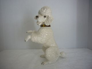 Vintage Large 11 " Wein Keramos Vienna,  Austria Poodle Dog Figurine
