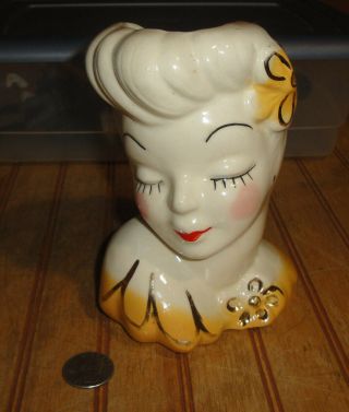 Vintage 6 " Porcelain Head Vase