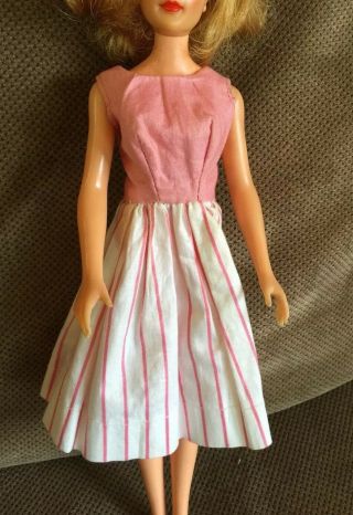 Vintage Barbie Clone Pink Dress Outfit Starburst Snaps Fits Tammy Misty Doll