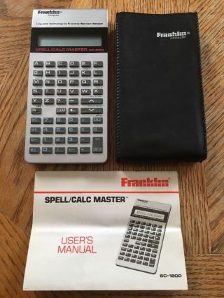 Vintage Franklin Spelling Ace Computer Model Sc - 1800 Spell/calc Master