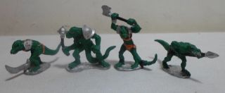Ral Partha Vtg Dnd 4 X Lizardmen - By Bob Oiley - Miniatures Dungeons & Dragons