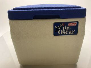 Vtg Coleman Lil Oscar Lunch Box Cooler - Ice Chest (6 - Pack) Blue Lid 5272