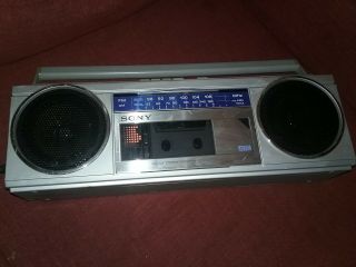 Vintage Sony Cfs - 250 Fm/am Radio Cassette Stereo Tape Recorder &