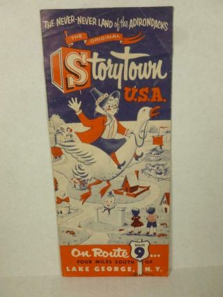 Vintage Storytown Usa Lake George Ny Souvenir Brochure Pamphlet P793