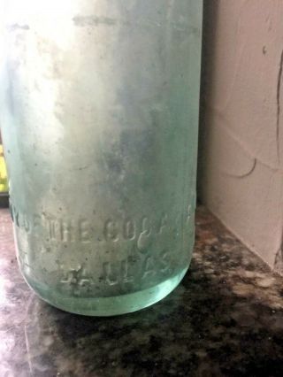 vintage property of Coca Cola Dallas TX Bottling Bottle solid heavy glass 2