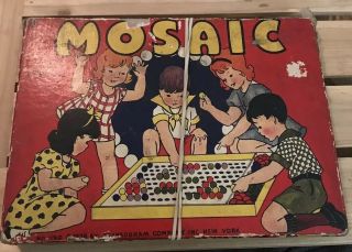Vintage Board Game Mosaic Transogram Co,  Nos