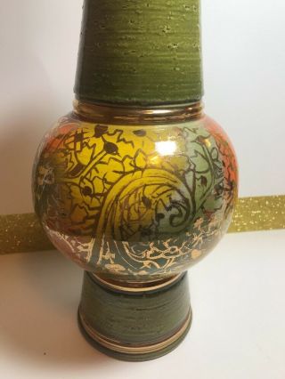 Vintage Mid Century Aldo Londi Bitossi Rosenthal Netter Italian Pottery 12 " Vase