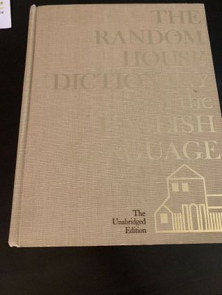 Vtg 1973 The Random House Dictionary Of The English Language Unabridged Edition