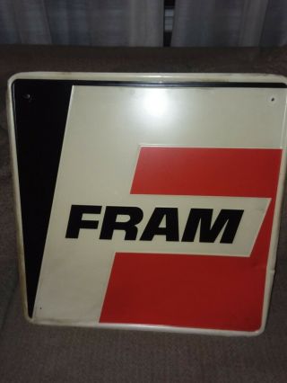 Vintage Nos Fram Oil Air Filter Sign Dealer Display Gas Shop Hot Rat Rod