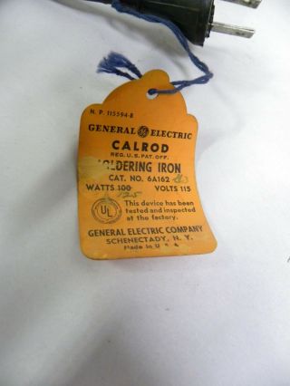 Vintage General Electric GE Brand Model 6A162 100 Watt Soldering Iron (A5) 6
