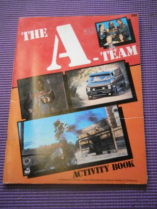 The A - Team Vintage 1983 Coloring & Activity Book Mr.  T Not Colored In